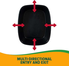 Arm & Hammer Simply Recycled Wave Open Cat Litter Pan, Small, Cat Litter Box, Made in USA, Black