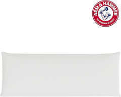 Arm & Hammer Cooling Comfort Zippered Body Pillow Cover, 20 x 54, White