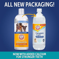 Arm & Hammer Complete Care Dental Water Additive for Dogs, Dog Breath Freshener, Dog Mouth Wash or Dental Rinse, Simply Add to Pet Drinking Water for Fresher Breath, Value Size 35 FL OZ