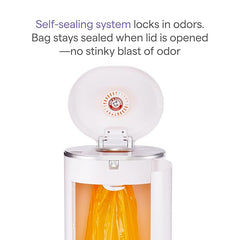 Munchkin® STEP™ Diaper Pail Powered by Arm & Hammer, #1 in Odor Control, Award-Winning, Includes 1 Snap, Seal & Toss™ Bag, 1 Starter Refill Ring, and 1 PUCK™ Baking Soda Cartridge