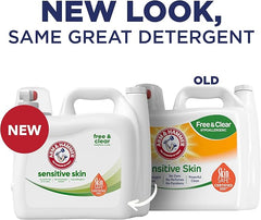 ARM & HAMMER Sensitive Skin Free & Clear, 140 Loads Liquid Laundry Detergent, 140 Fl oz