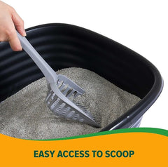 Arm & Hammer Simply Recycled Wave Open Cat Litter Pan, Small, Cat Litter Box, Made in USA, Black