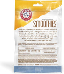 Arm & Hammer for Pets Smoothies Dental Treats for Dogs with Baking Soda & Calcium, Treat Chews Help Fight Bad Breath, Plaque & Tartar, Mint Strawberry & Mint, Ring Shaped, 5 Pcs