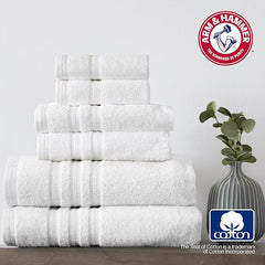Arm & Hammer Performance Bath Towel Set, 6 Piece, Light Grey
