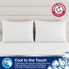 Arm & Hammer Cooling Comfort Zippered Pillow Protector, 2-Pack, Standard/Queen