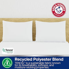 Arm & Hammer Eco Performance Zippered Pillow Protector with Tencel, 2-Pack, King