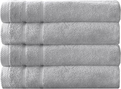 Arm & Hammer Super Soft Bath Towels, 4 Piece, Light Grey