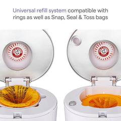 Munchkin® STEP™ Diaper Pail Powered by Arm & Hammer, #1 in Odor Control, Award-Winning, Includes 1 Snap, Seal & Toss™ Bag, 1 Starter Refill Ring, and 1 PUCK™ Baking Soda Cartridge