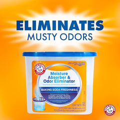 Arm & Hammer Fragrance Free Refillable Moisture Absorber and Odor Eliminator 14 oz. Tub
