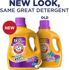 ARM & HAMMER Plus OxiClean Odor Blasters Fresh Burst,77 Loads Liquid Laundry Detergent,100.5 Fl oz,(Pack of 2)