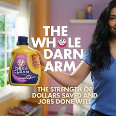 ARM & HAMMER Deep Clean Free & Clear Liquid Laundry Detergent, Free of Dyes, Perfumes and Phosphates, Suitable for Sensitive Skin, Dermatologist Tested, 75 Fl Oz, 50 Loads