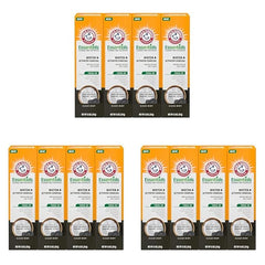 ARM & HAMMER Essentials Fluoride-Free Toothpaste,Whitening + Activated Charcoal Toothpaste of 4.3oz Tubes,Clean Mint,100% Natural Baking Soda,(Pack of 12)