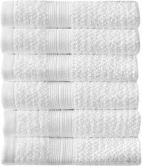 Arm & Hammer Quick Dry Washcloth Set, 6 Piece, White