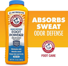 Arm & Hammer Foot Powder for Shoes & Feet, Talc-Free Odor & Moisture Control for Men & Women, 7 oz (1 Pack)