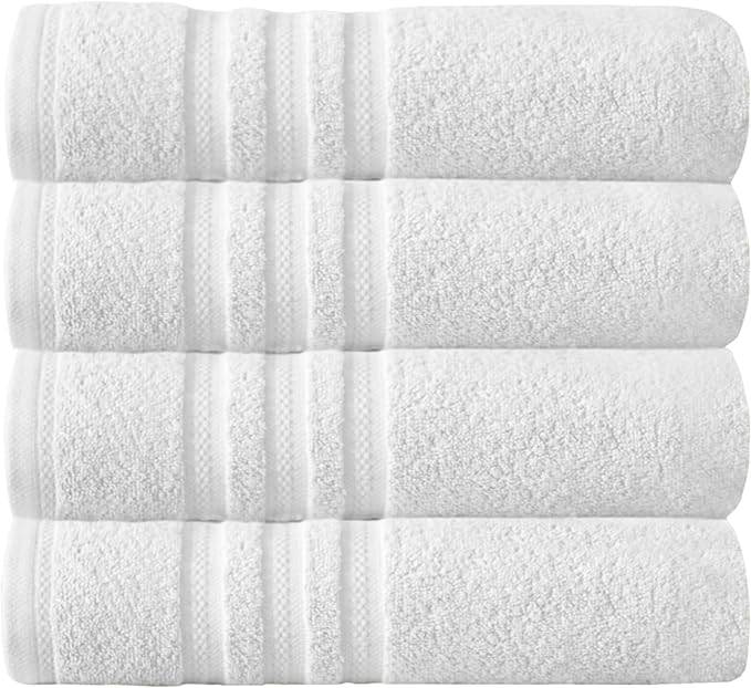 Arm & Hammer Performance Bath Towels, 4 Piece, White