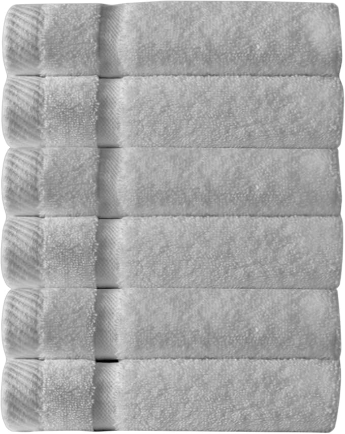Arm & Hammer Super Soft Washcloths, 6 Piece, Light Grey