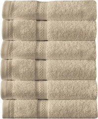 Arm & Hammer Performance Towel Washcloth Set, 6 Piece, Khaki