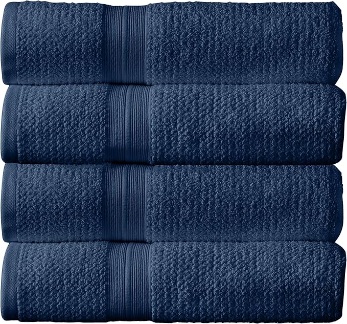 Arm & Hammer Quick Dry Bath Towels, 4 Piece, Dark Blue