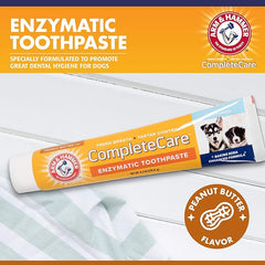 Arm & Hammer Complete Care Enzymatic Puppy Toothpaste, Peanut Butter Flavor, Enzymatic Dog Toothpaste for Puppies, Baking Soda + Calcium Formula, 6.2oz