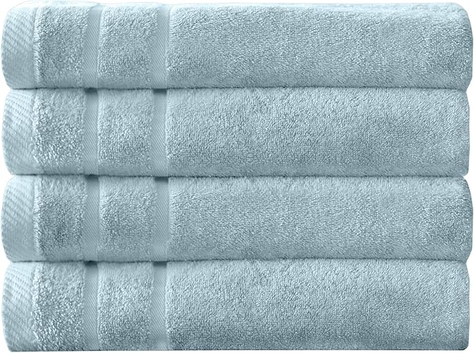 Arm & Hammer Super Soft Bath Towels, 4 Piece, Light Blue