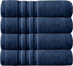 Arm & Hammer Performance Bath Towels, 4 Piece, Dark Blue