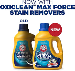 ARM & HAMMER Deep Clean Stain Formula OxiClean Max Force Liquid Laundry Detergent, Sparkling Clean Scent, 75 Fl Oz, 50 Loads