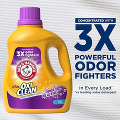 ARM & HAMMER Plus OxiClean Odor Blasters Fresh Burst,77 Loads Liquid Laundry Detergent,100.5 Fl oz,(Pack of 2)
