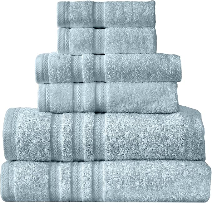 Arm & Hammer Performance Bath Towel Set, 6 Piece, Light Blue
