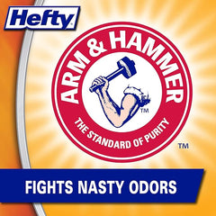 Hefty Small Garbage Bags,Flap Tie,Lavender & Sweet Vanilla Scent,4 Gallon,26 Count (Pack of 12)