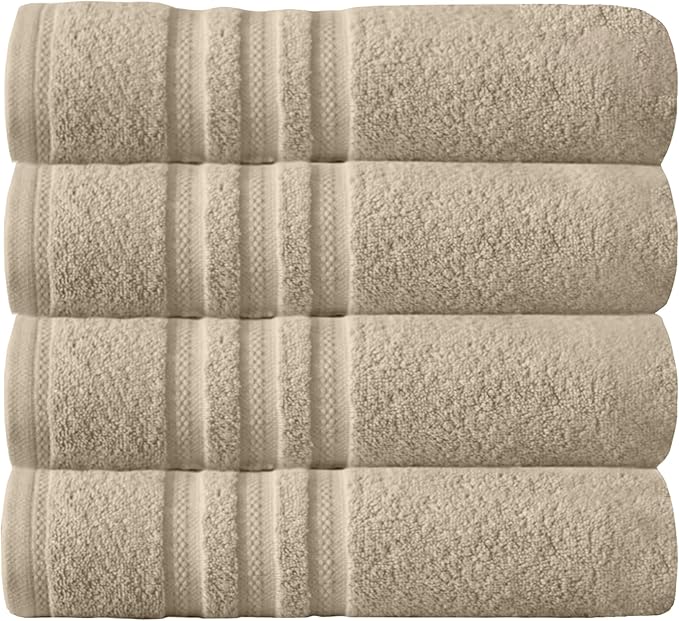 Arm & Hammer Performance Bath Towels, 4 Piece, Khaki