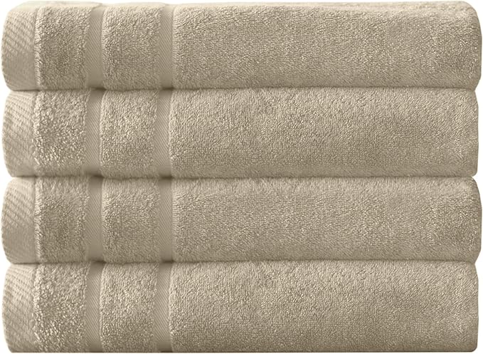 Arm & Hammer Super Soft Bath Towels, 4 Piece, Khaki