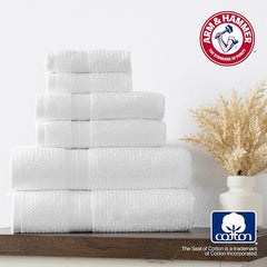 Arm & Hammer Quick Dry Bath Towel Set, 6 Piece, Light Blue