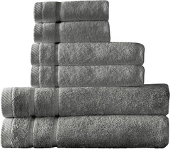 Arm & Hammer Super Soft Bath Towel Set, 6 Piece, Grey