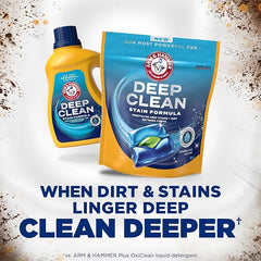 ARM & HAMMER Deep Clean Stain Formula, Laundry Detergent Power Paks, 21 ct.