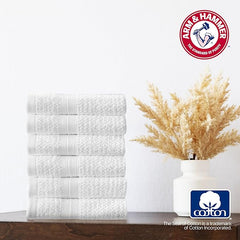 Arm & Hammer Quick Dry Washcloth Set, 6 Piece, White