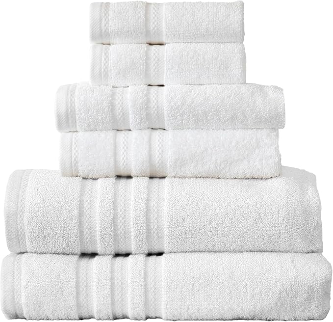 Arm & Hammer Performance Bath Towel Set, 6 Piece, White