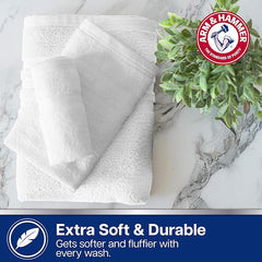 Arm & Hammer Performance Bath Towel Set, 6 Piece, Light Grey