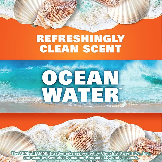 Hefty Small Trash Bags, Ocean Water Scent, 4 Gallon, 34 Count
